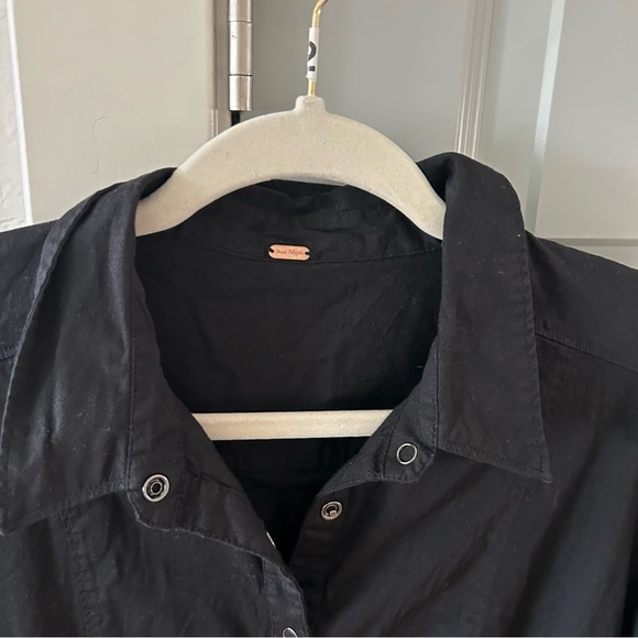 New Free People Constance Lace Appliqué Shirtdress - Picture 4 of 5